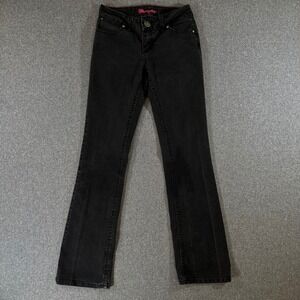 Wrangler Jeans Womens 3/4x34 10MWZQN Black Bootcut Stretch Denim